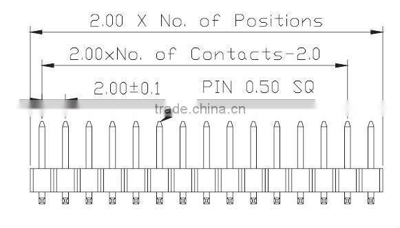 Pitch 2.00mm SIngle/Dual row SMT Type Pin Header