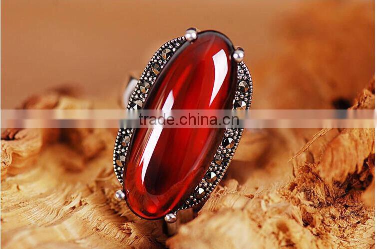 Single stone ring designs finger vintage jewelry tainless steel one big stone ring