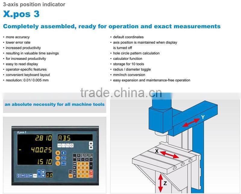 Universal Milling Machine UWF3 with more travels and infinitely variable speed