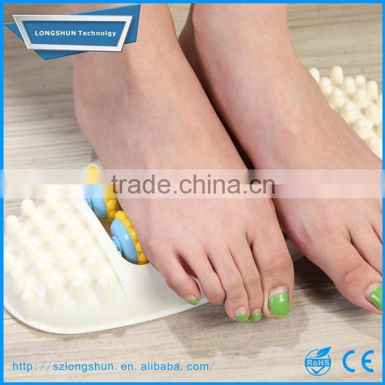Health Care Oval Shape 4 Row Reflexology foot Massager Roller Round Foot Plantar Acupoint Massage Body Feet Device