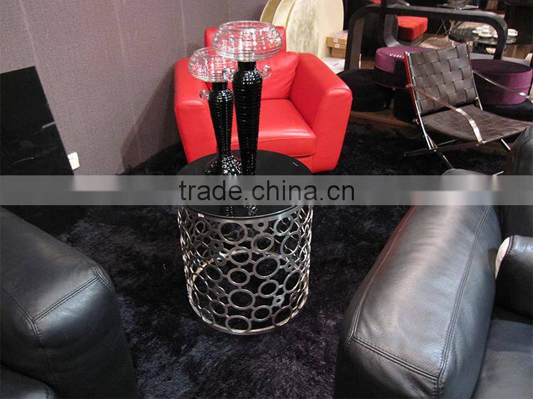 Modern Stainless Steel Hollw sofa table snack table