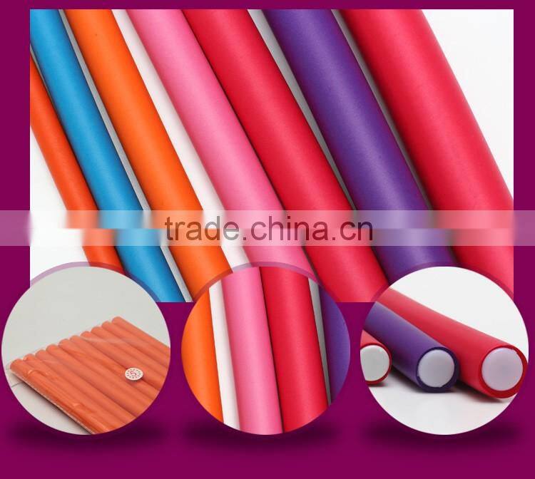 Fashion flexible magic heated velcro plastic cold hair rollers wholesale