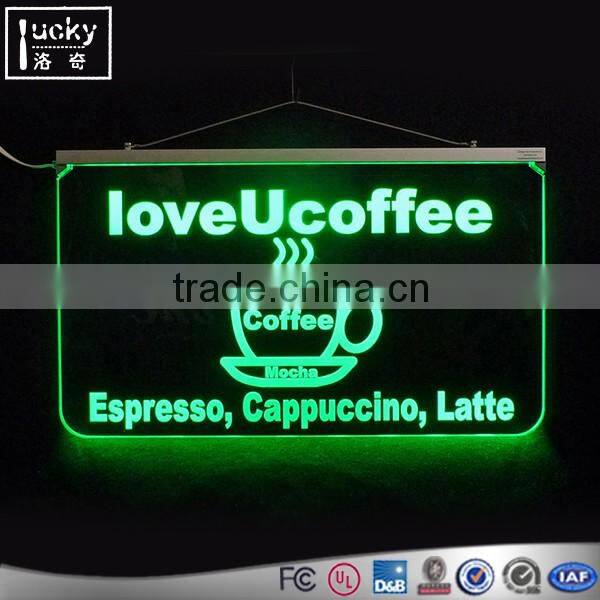 Unique 3d led sign /box new design acrylic Neno led lit edge sign