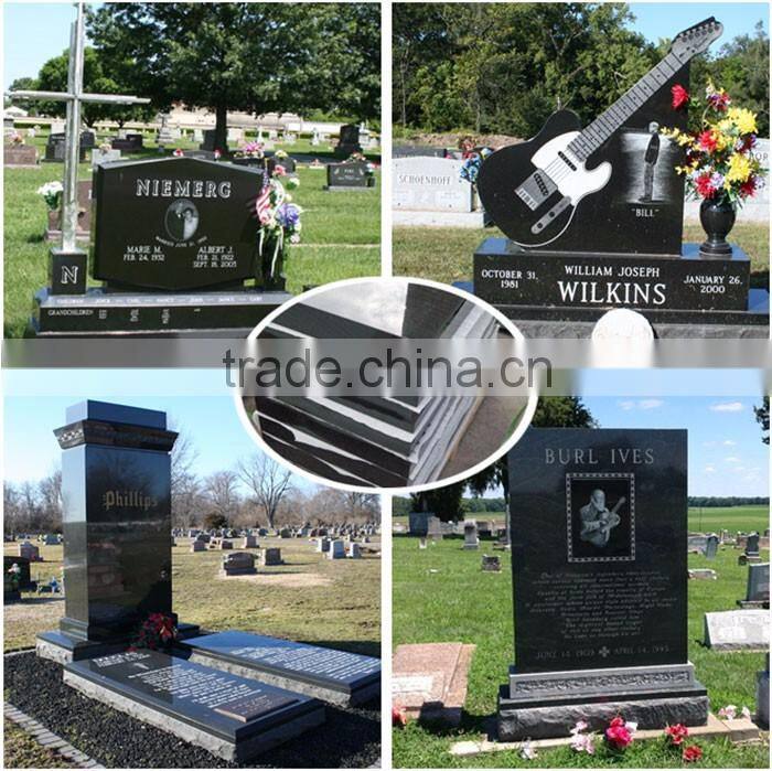 Customized polished china black granite monument