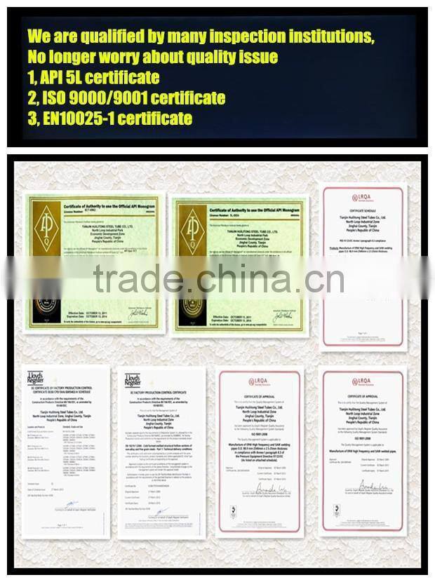 BS1387,ASTM A53 galvanized square tube with the MOQ 10 tons
