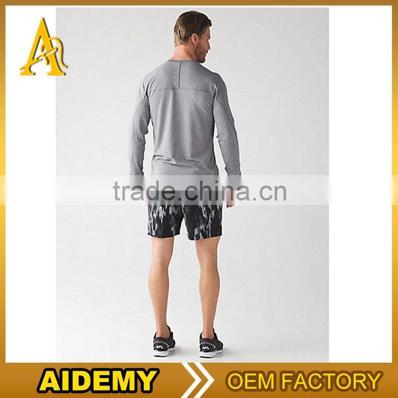 Mixcolor black/red elasticated 100% polyamide breathable men sports shorts