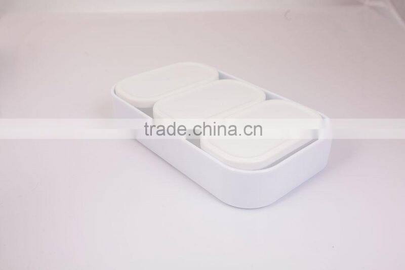 Elegant stackable bento box 2 layer plastic lunch box