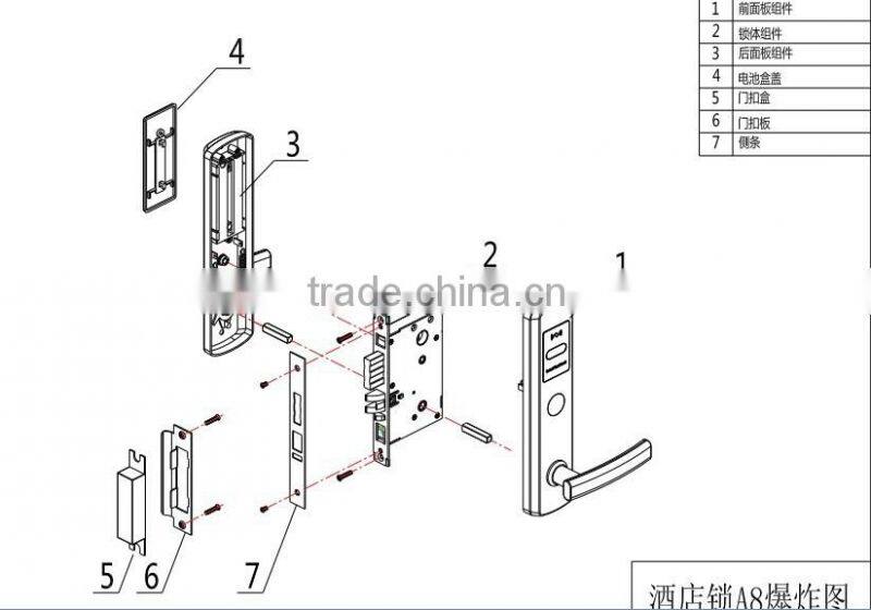 rfid chip card door lock