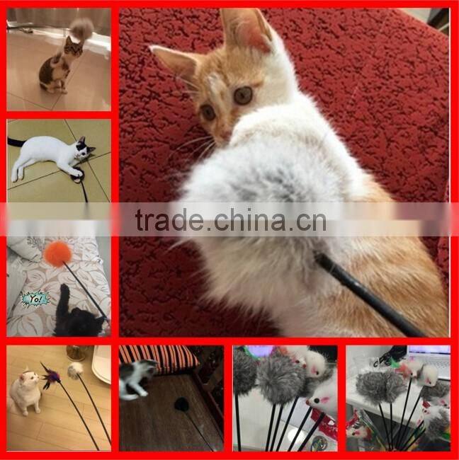 QQGY Telescoping fishing Cat rod , Funny Cat Teaser toys