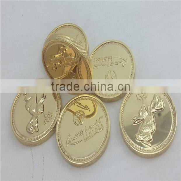 Custom american antique metal coins 24k real gold coins
