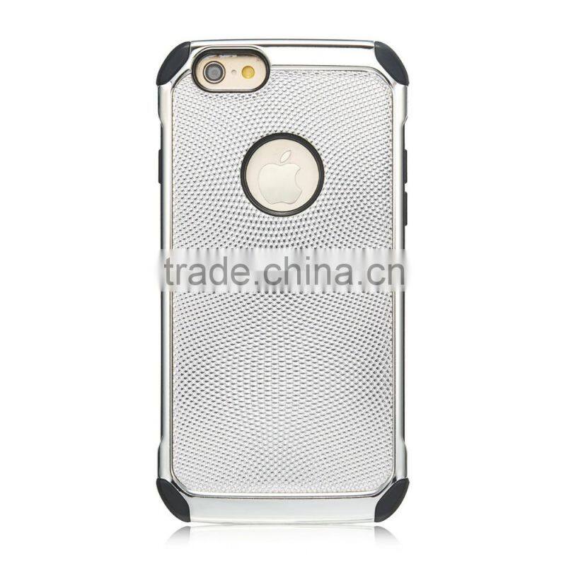 Electroplating Metal Cover Hybird TPU+PC Hard Case Shockproof Armor Back Case for iPhone 6 6s 6s Plus Samsung s7 s7edge