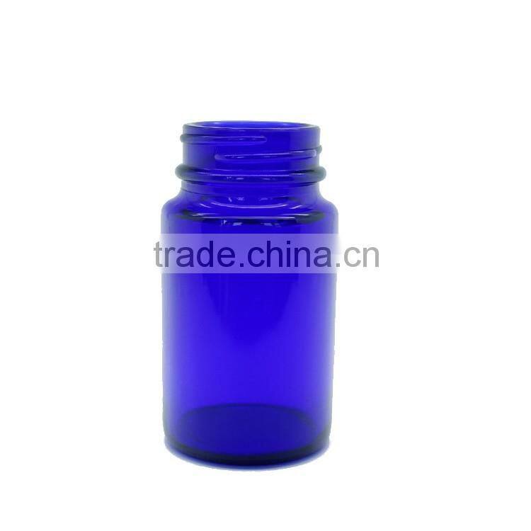 75cc Cobalt Blue Wide Mouth Capsule Bottle