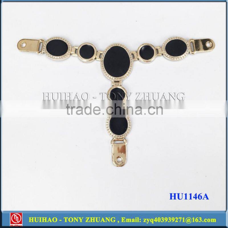 Blue color plastic shoe chain buckle decoration for women sandal HU1169B