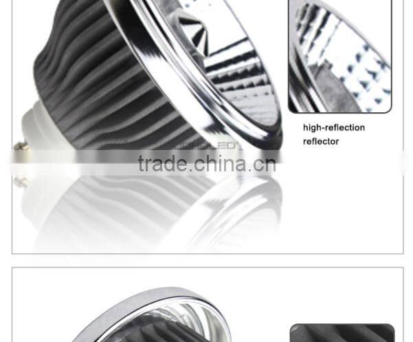 Epistar cob dimmable gu10 led AR111,12v g53 led lamp g53, gu10 led cob ar111 dimmable 13w 15w AC100-240V spotlight