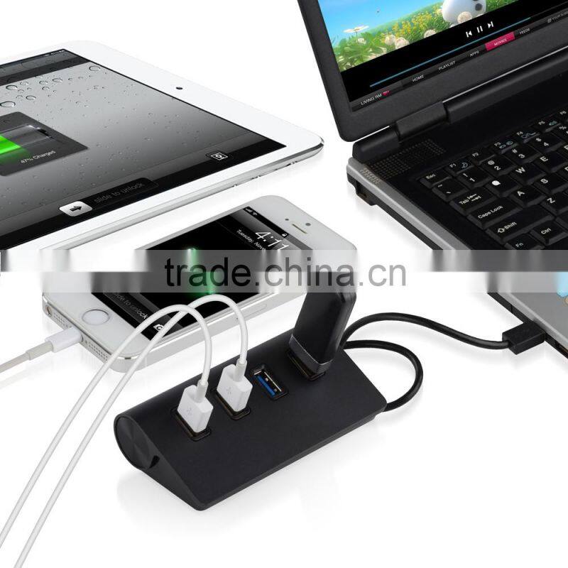 High Speed 4 Ports USB 3.0 Hub Portable Aluminum Hub New for Aple Macbook Air PC Laptop