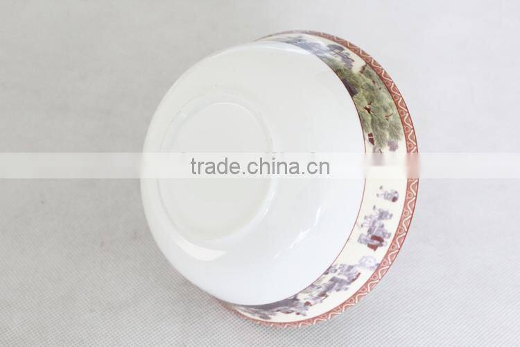 Wholesale 6" ceramic bone china bowl with decal printed