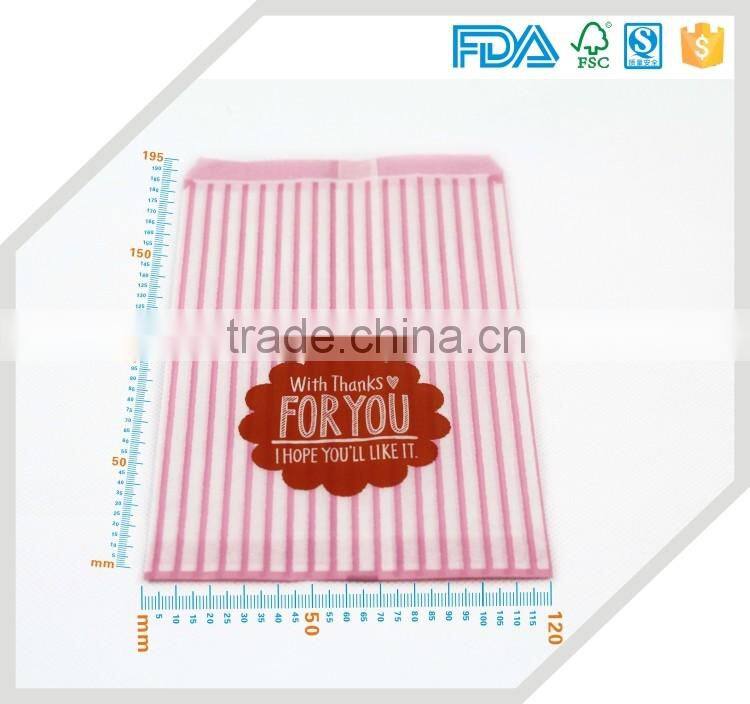 hot selling Food grade bread paper bag printed logo chevron paper bag