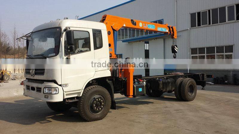 6.3ton loading crane truck mounted, Model No.: SQ6.3S3, hydraulic crane with telescopic arms