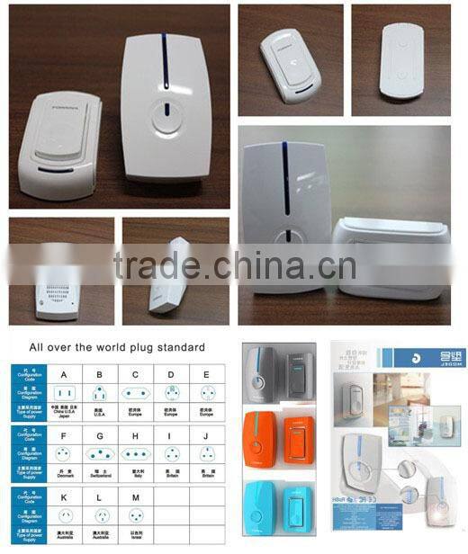 2016 hot sale China supplier water-proof cheap price wireless doorbell G series 52 melodies long distance multi receiver