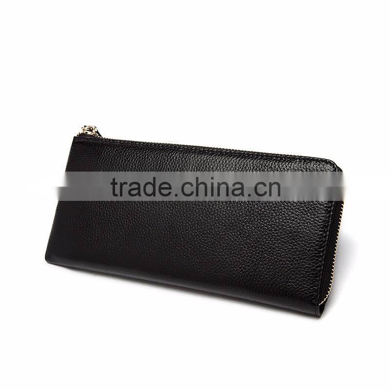 Boshiho new design Lichee Genuine Leather men's wallet long wallet clutch