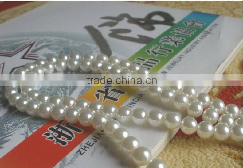wholesale 8mm imitation pearls white plastic loose pearls