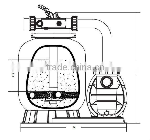 swimming pool sand filter for water treatment