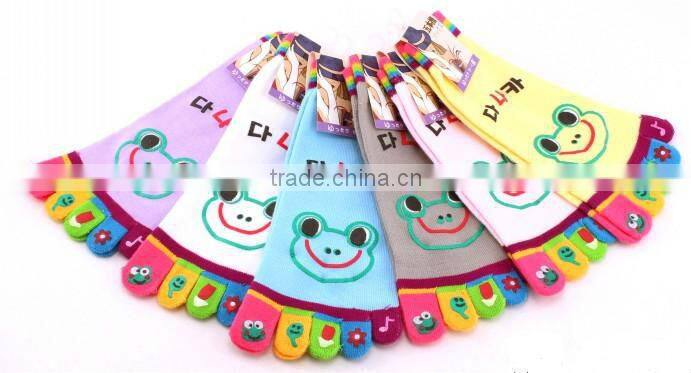 Women's five toe socks, smiling face toe socks, lovey cartoon summer toe socks