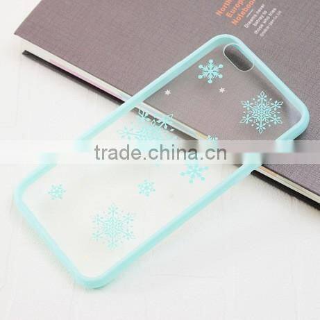 case cover for iphone 6s, snowflake phone case, mobile phone back cover, transparent phone cover