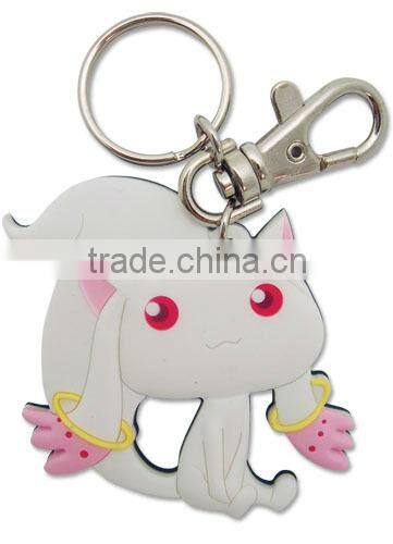 lovely animal 3D effect soft pvc keychain key holder
