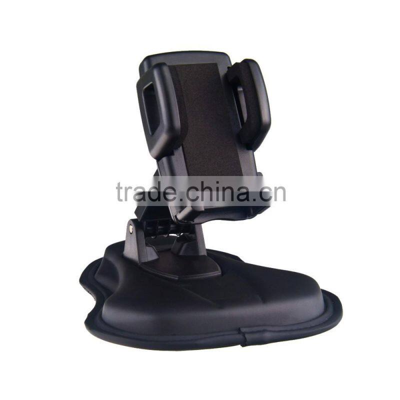 Anti-skid PU injection base one button release bracket car dashboard phone holder for mobile phone and GPS