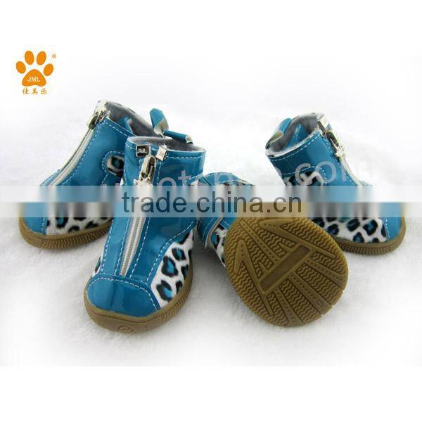 JML brand PU leather cheap spot dog shoes boots for winter warm stylish dog boots
