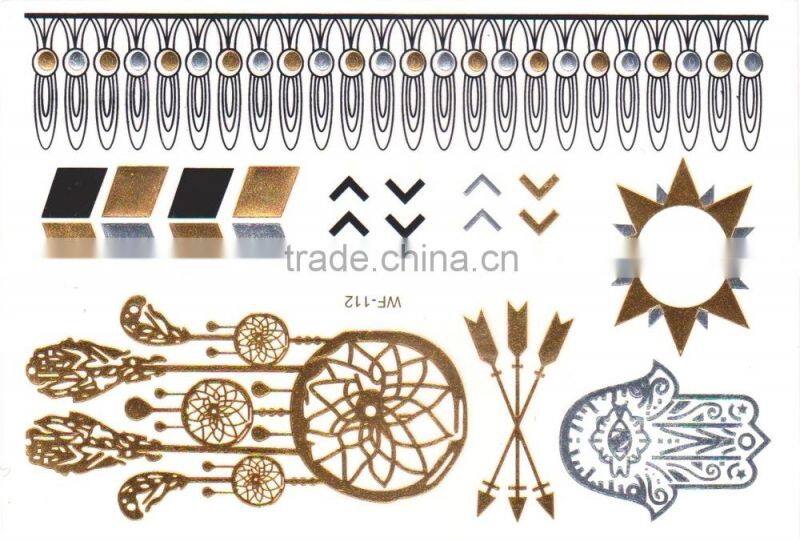 Most popular gold and silver Temp Tattoos