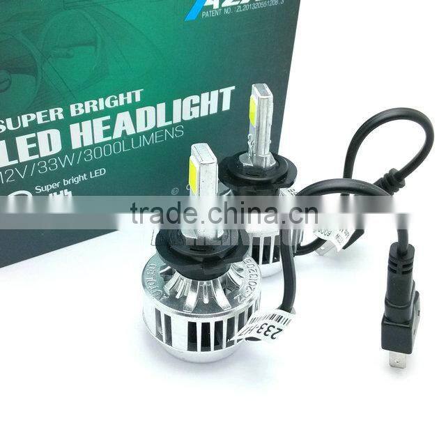 CAR COB LED H7 headlight, Auto car headlamp, led headlights H7