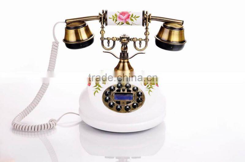 Popular wooden Telephone With Caller ID Vintage Corded Telephone