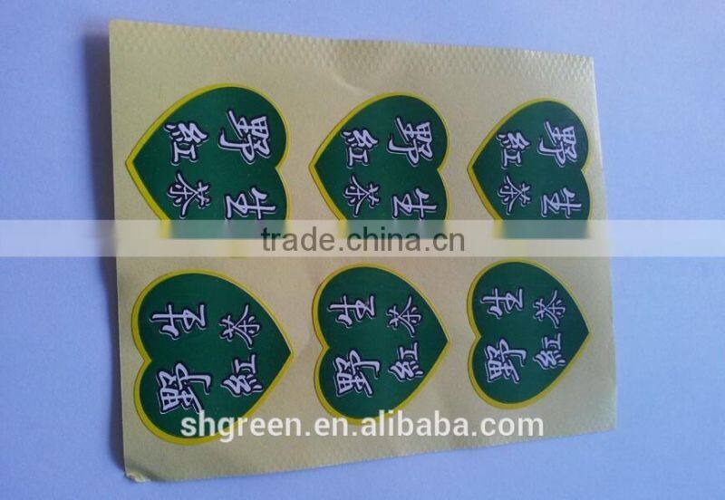 Smooth surface self-adhesive paper sticker for instrument