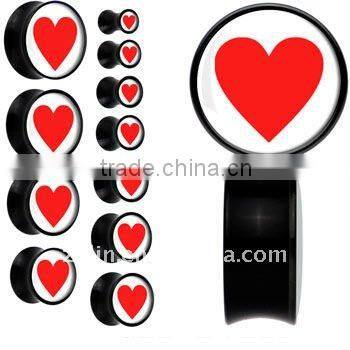 Acrylic saddle plugs body piercing jewelry ear expander