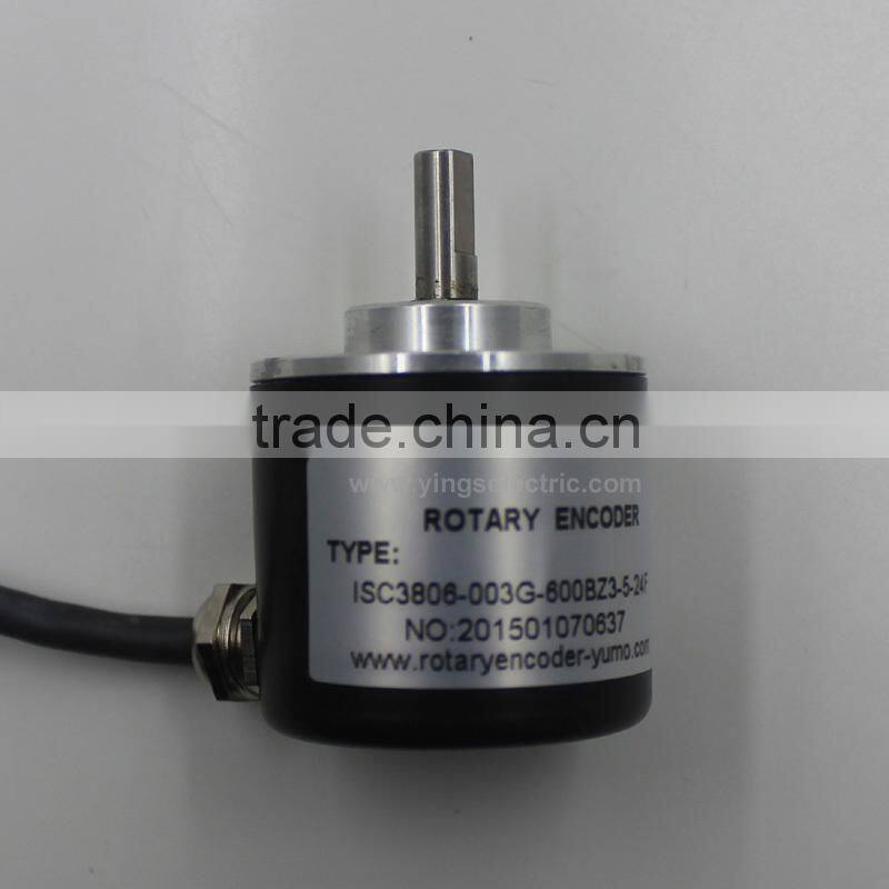 YUMO ISC3806 600PPR 5V CNC system Solid shaft encoder optical price incremental rotary encoder