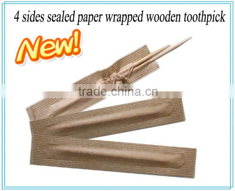 2016 new product 4 sides paper wrapped toothpick for lowest price