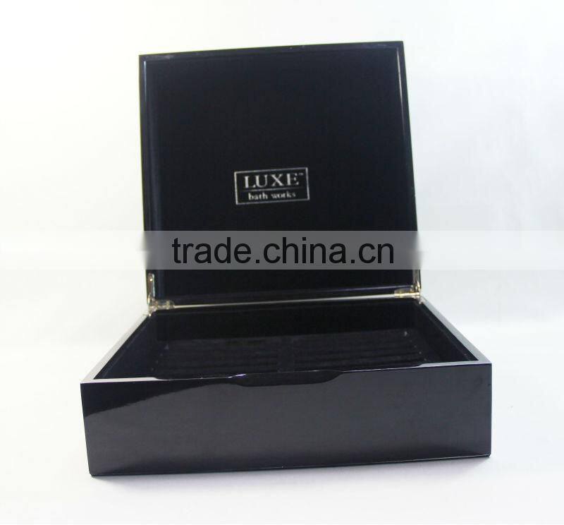 Custom Design Natural Unfinished Wood Craft Hinged Box