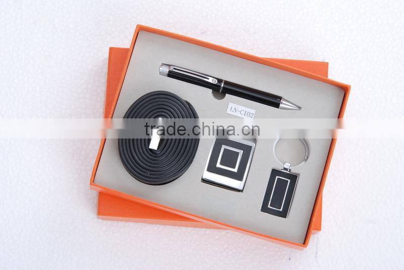 2014 leather gift set for business for promotion