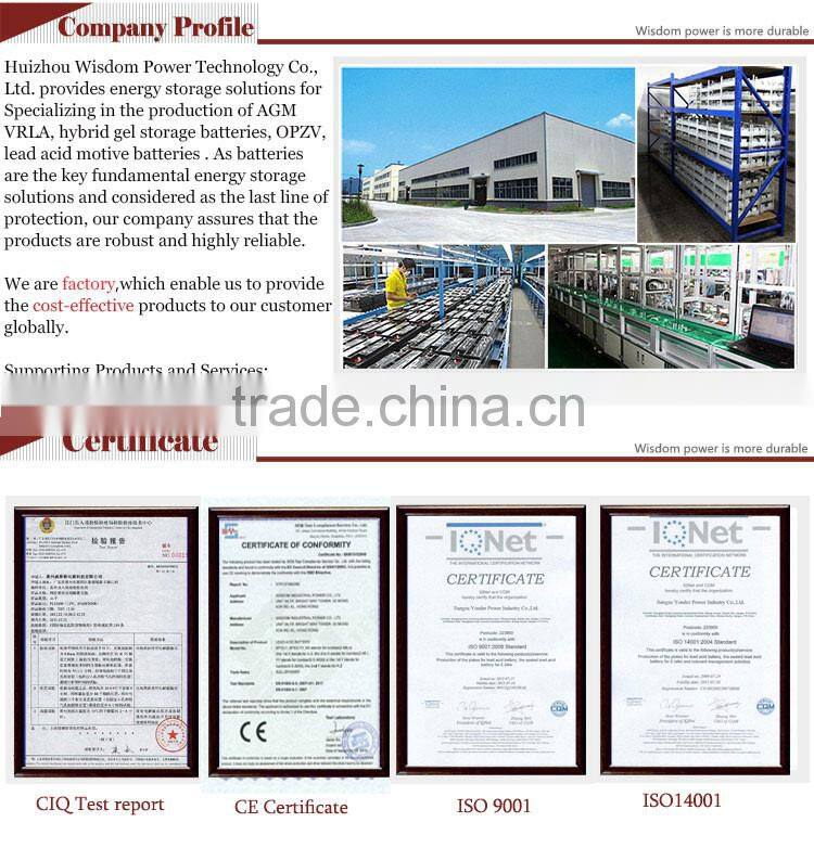 2V 600ah 8V 24V generator solar energy opzs gel storage battery
