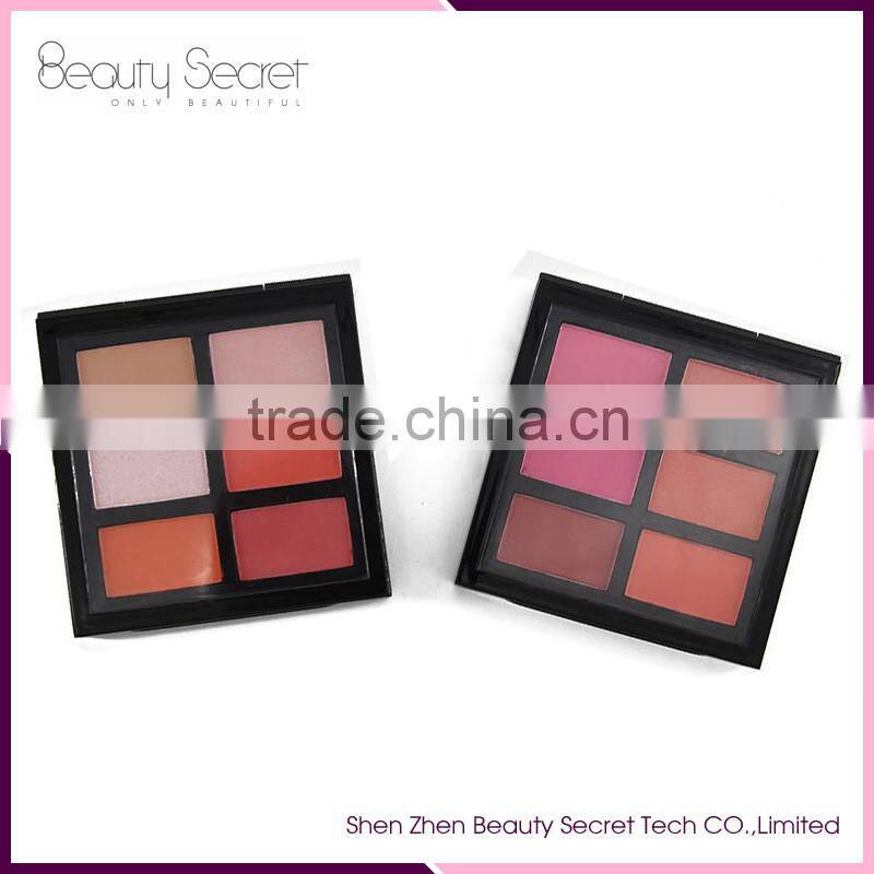 2016 New products No Logo 6 color cosmetic wholesale cosmetic square blush palette