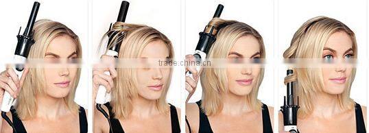 Wand Electrical Hair Curler LCD dislay automatic Nano titanium iron