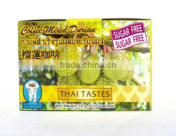 Natural Product Thai Tastes Instant Coffee Mixed Durian Sugar Free Health Coffee , High Quality Added Vitamin And Nutritional Be