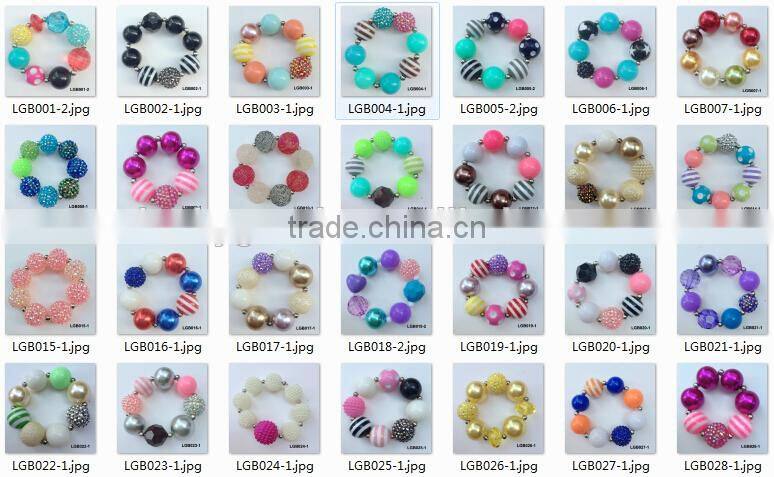 wholesale birthday chunky bead bracelet for little girl