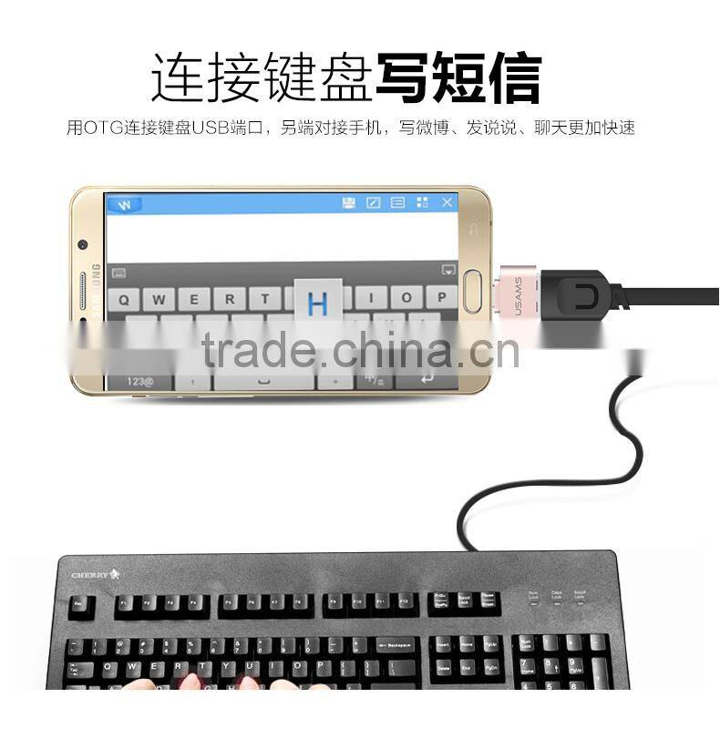 Original USAMS Quick Charging Micro USB to OTG Adapter Sync Data Connector 2.1A