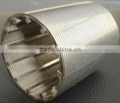 Wedge wire welded sand control screen cylinder