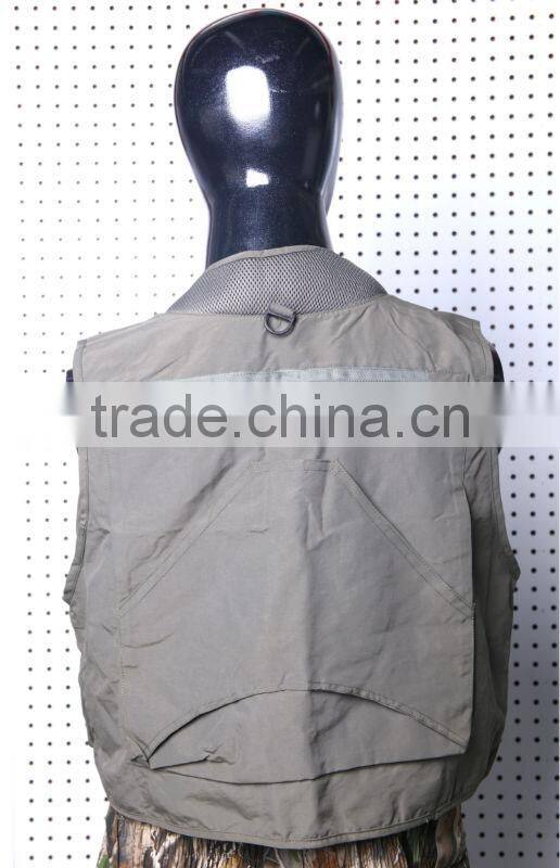 2016 New hot sale fashion outdoor working multi pocketed fishing vest