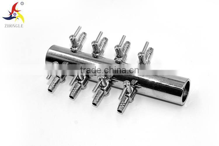 19 mm inlet 4 mm outlet 1way in 8 way out metal air control valve