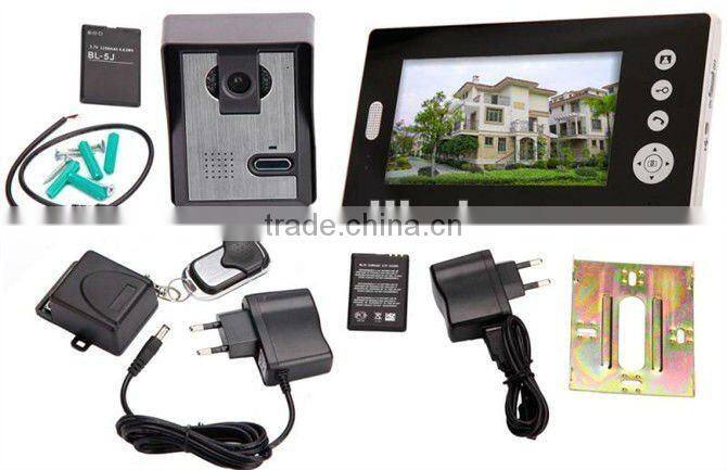 7" Large Screen Video Door Phone Wireless Intercom